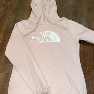 SMALL LIGHT PINK NORTHFACE HOODIE